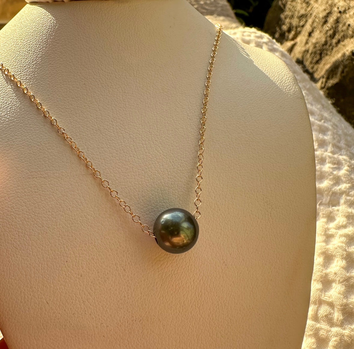 Floating Tahitian Pearl Necklace